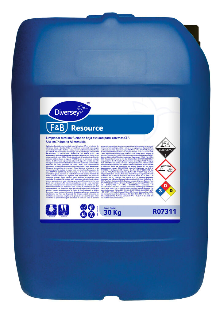 RESOURCE 30kg - LÍQUIDO ALCALINO PARA LIMPIEZA PESADA
